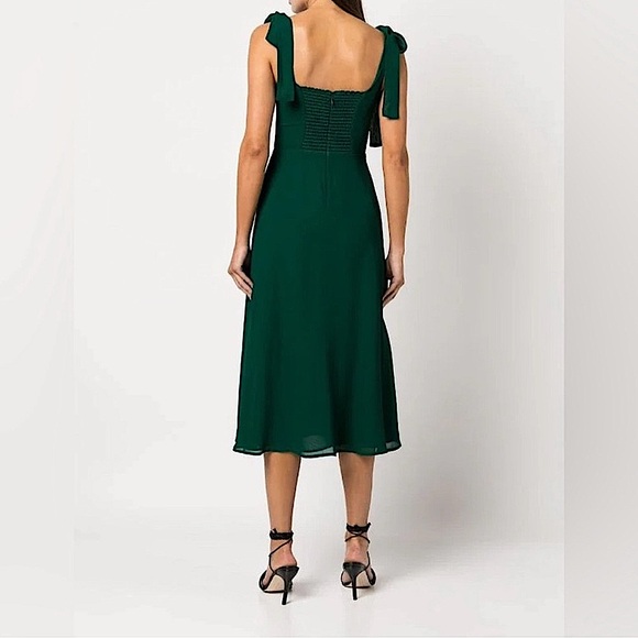Reformation Twilight Midi Dress | Emerald | Size 2 - Picture 10 of 14